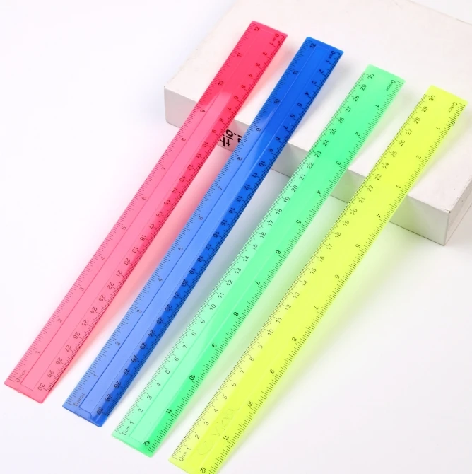 Ruler Set Transparent - 4 Teile/paket Bunte Transparente Kunststoff Gerade