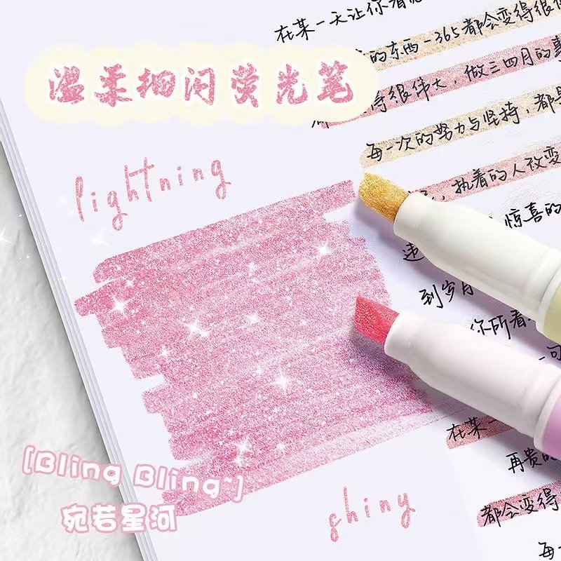 4 Stück/Box Kawaii Glitzer-Tex – Highlighter Set Pastel Bewertung und Preis