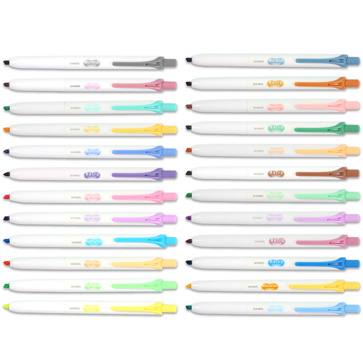 6 Stück einziehbarer Textmarke – Highlighter Set Pastel Bewertung und Preis