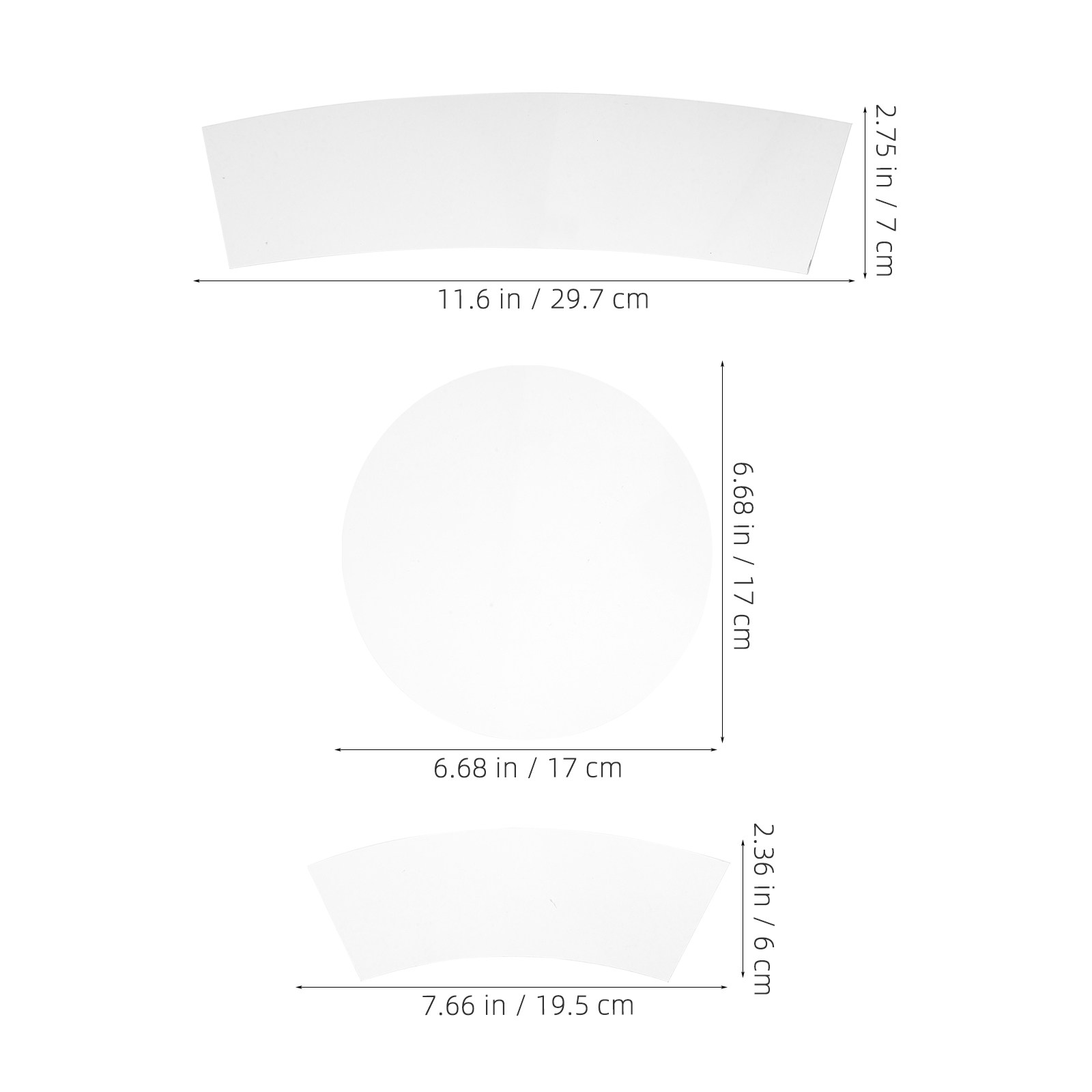 3-teiliges transparentes Nähsc – Ruler Set Transparent Bewertung und Preis