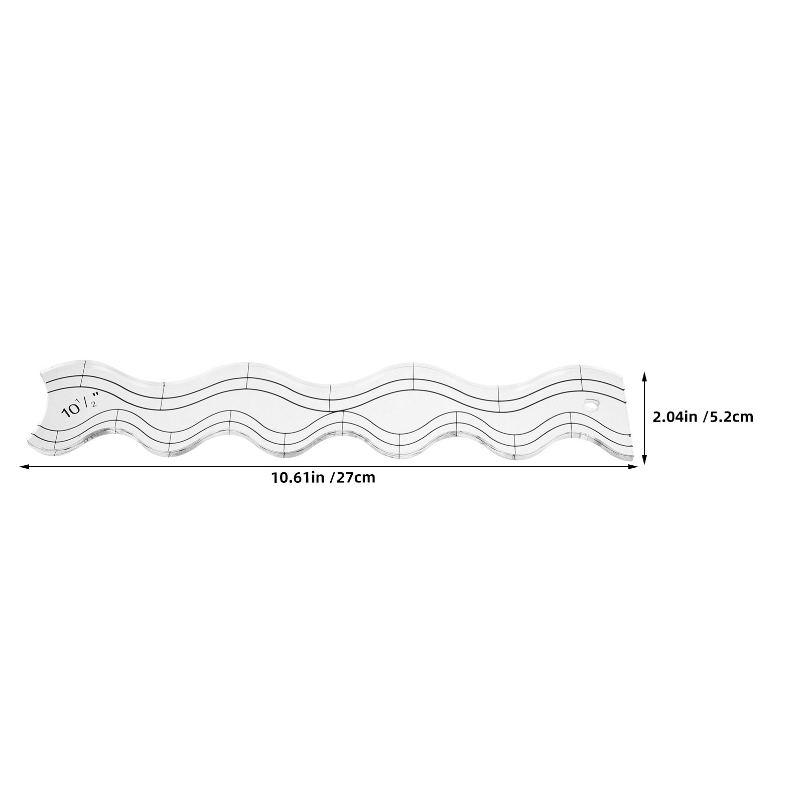 2-teiliges Set mit gewellten N – Ruler Set Transparent Bewertung und Preis